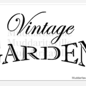 vintage garden stencil